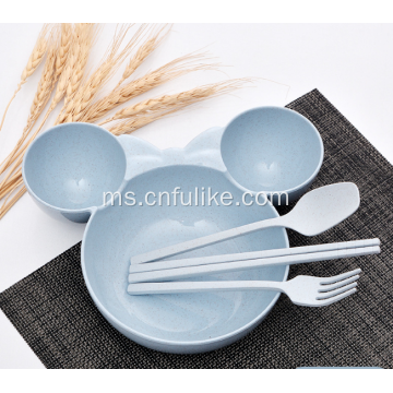 4-Pieces Minnie Mouse Shape Baby Dinnerware